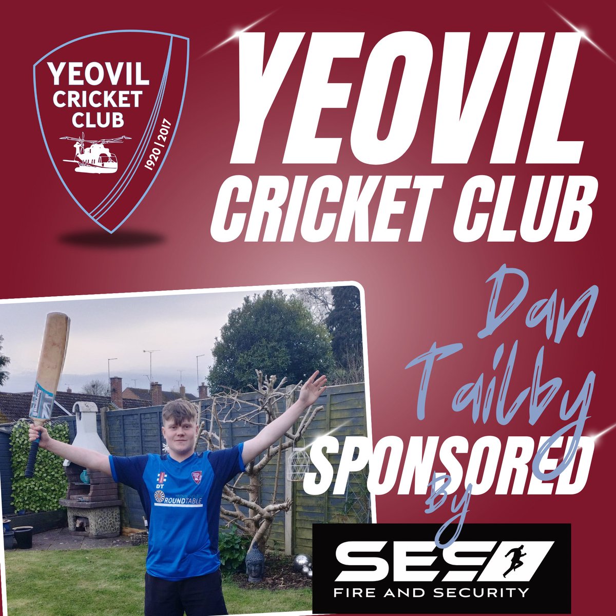 📝 Player Sponsorship 📝 A big thank you to SES Fire and Security for sponsoring Dan Tailby for the upcoming season 🏏 #YCC