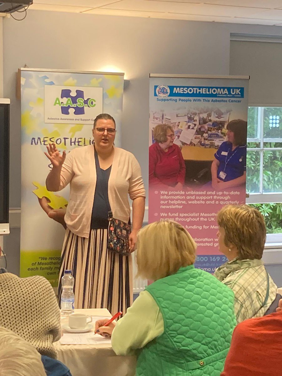 So lovely to be able to introduce Becky #Mesothelioma UK Specialist #Nurse for #Wales to #patients and #carers in #Pembrokeshire who were pleased to learn more about her role and an awareness of additional support through @Mesouk at our #GAAW 24 event in Wales yesterday!