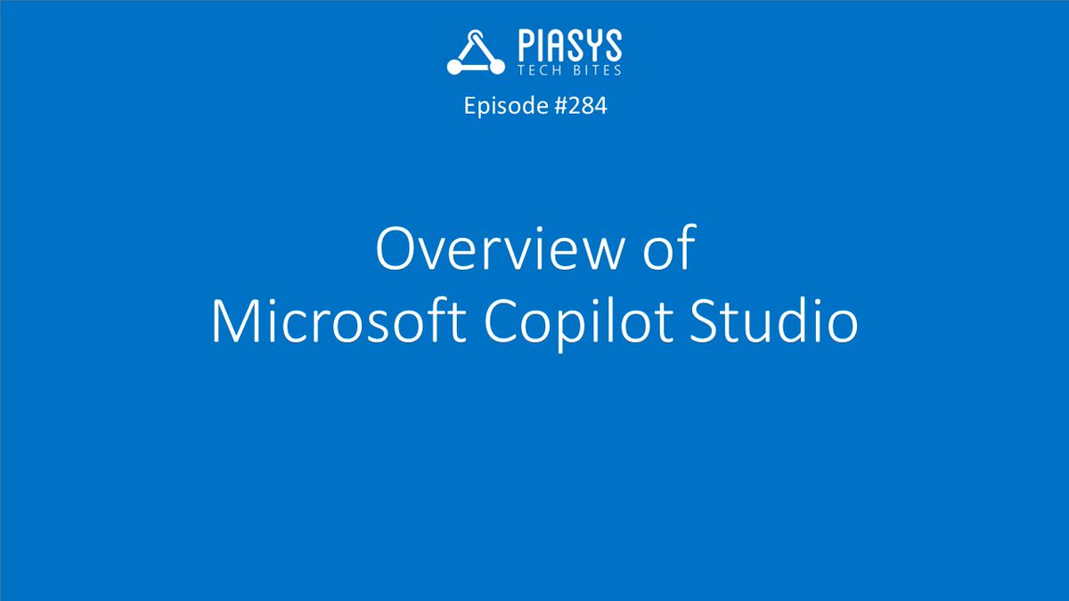 PaoloPia's tweet image. Here is the first episode of a #series about #MicrosoftCopilotStudio youtu.be/6NgcOMww4OY that you can watch to learn how to create custom copilots and how to extend #MicrosoftCopilot for #Microsoft365. #microsoft365ev #PiaSysTechBites youtube.com/@PiaSysTechBit…