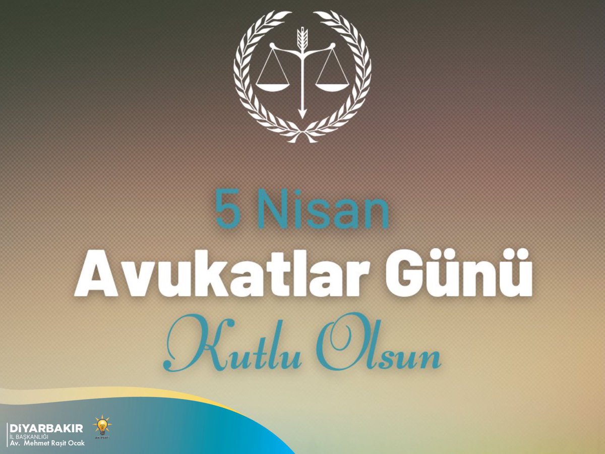 Hak ve hukukun savunucusu olan tüm değerli meslektaşlarımın, 5 Nisan Avukatlar Günü kutlu olsun. Meslek hayatlarında nice başarılar dilerim. #5NisanAvukatlarGünü #Avukat