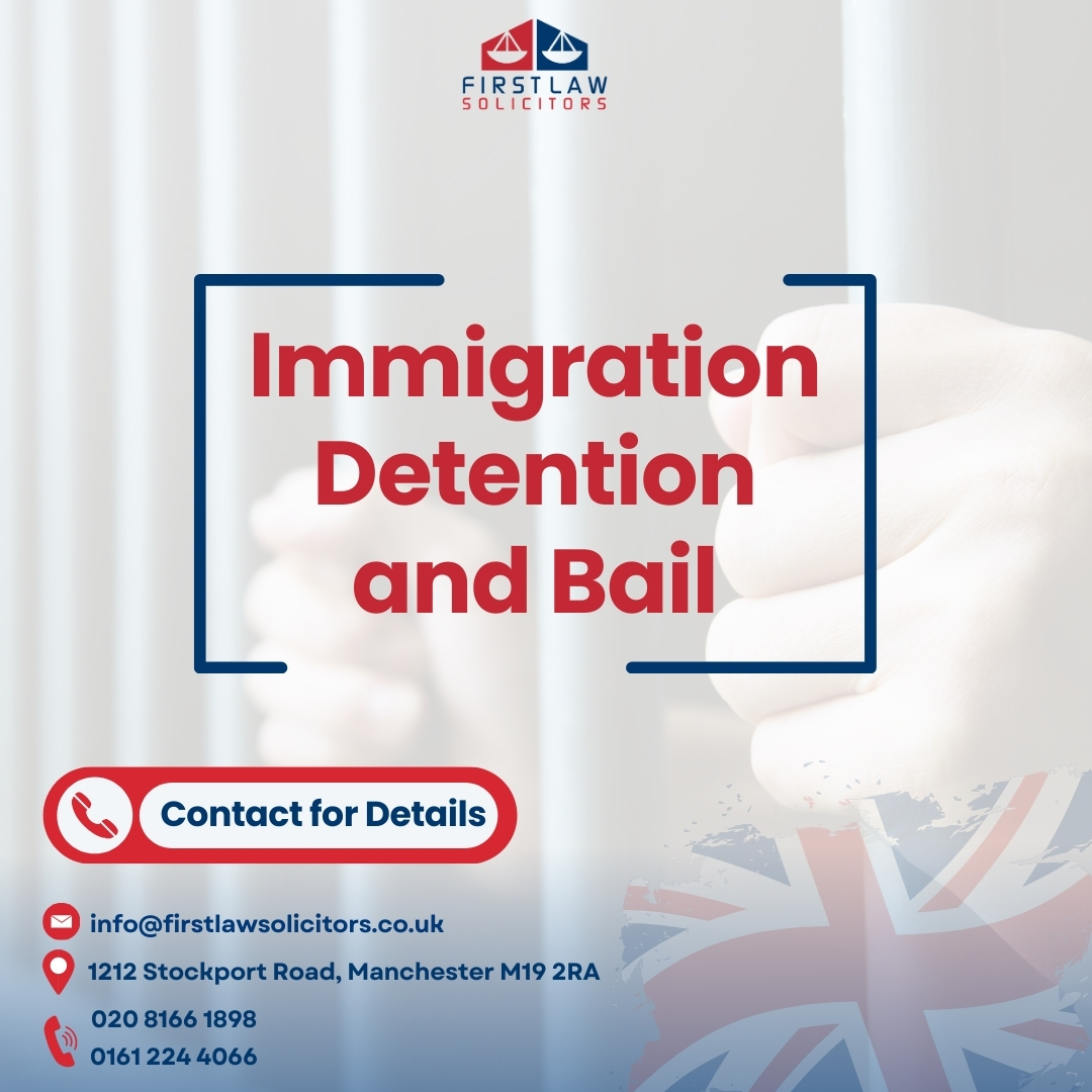 Facing immigration detention and need bail assistance? 

First Law Solicitors can help. 

Trust us to navigate these challenging times with you. 

0161 224 4066
020 8166 1898

#ImmigrationLaw #FirstLawSolicitors #ImmigrationBail #DetentionSupport #Bail #ImmigrationServices