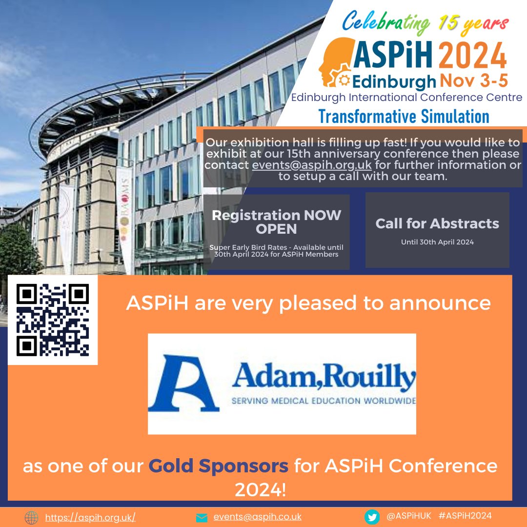 📢 Sponsorship & Exhibition Announcement @AdamRouilly #ASPiH2024 #simulation #simulationconference