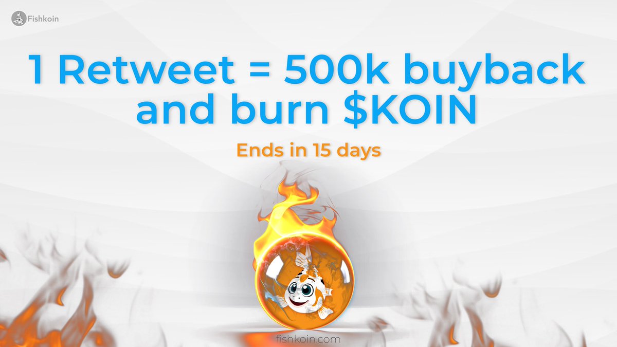 #Bitcoin Halving is coming!🔶⏰ It’s time to cook?🧑‍🍳🔥 1 Retweet = 500,000 $KOIN buyback and burn. ✅Retweet/Repost this tweet ✅Tag 3 friends ⏳Ends in 15 days! Let’s go #KOINmunity 🌊🐠 #KOIN #memecoin #BTC #BSC