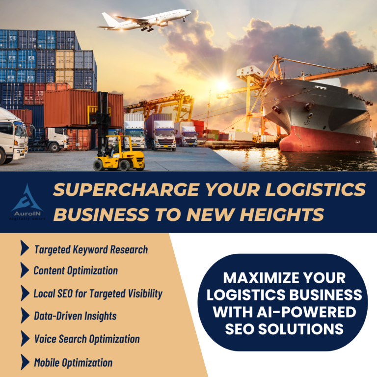 AuroIN's tweet image. Streamline your #logisticsbusiness with #AuroIN&apos;s targeted #AISEOservices. Increase visibility &amp;amp; attract more clients. Our #AIpoweredSEO solutions are designed to help logistics companies increase online visibility, attract more clients, &amp;amp; grow businesses. auroin.com/ai-seo-for-log…
