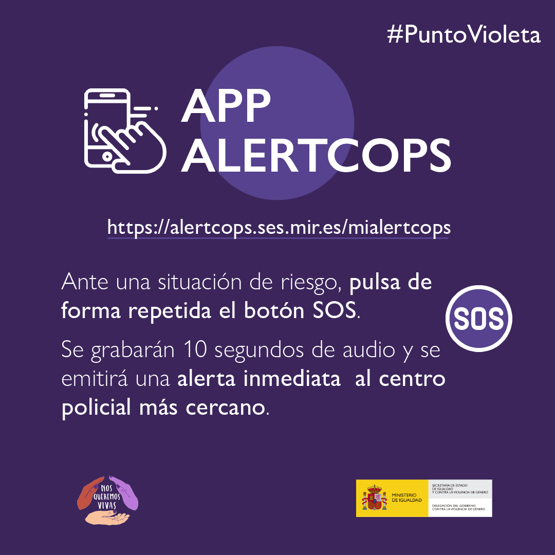 👮 Si en alguna ocasión te encuentras en una situación de riesgo por #ViolenciaMachista y no puedes llamar, usa @alertcops. Pulsando repetidamente el botón 🆘 , se grabarán 10 segundos de audio y se emitirá una alerta al centro policial más cercano 👉🏽​ bit.ly/2CuCmoL