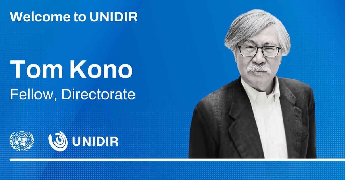 Welcome to UNIDIR, Tom! 👏🏼 💡 With his broad expertise gained in diplomacy, academia & across the UN system, having advised 7⃣ Under-Secretary Generals, Tom will support UNIDIR’s work on a wide spectrum of disarmament & arms control topics. Learn more 👉🏾 unidir.org/people/tom-kon…