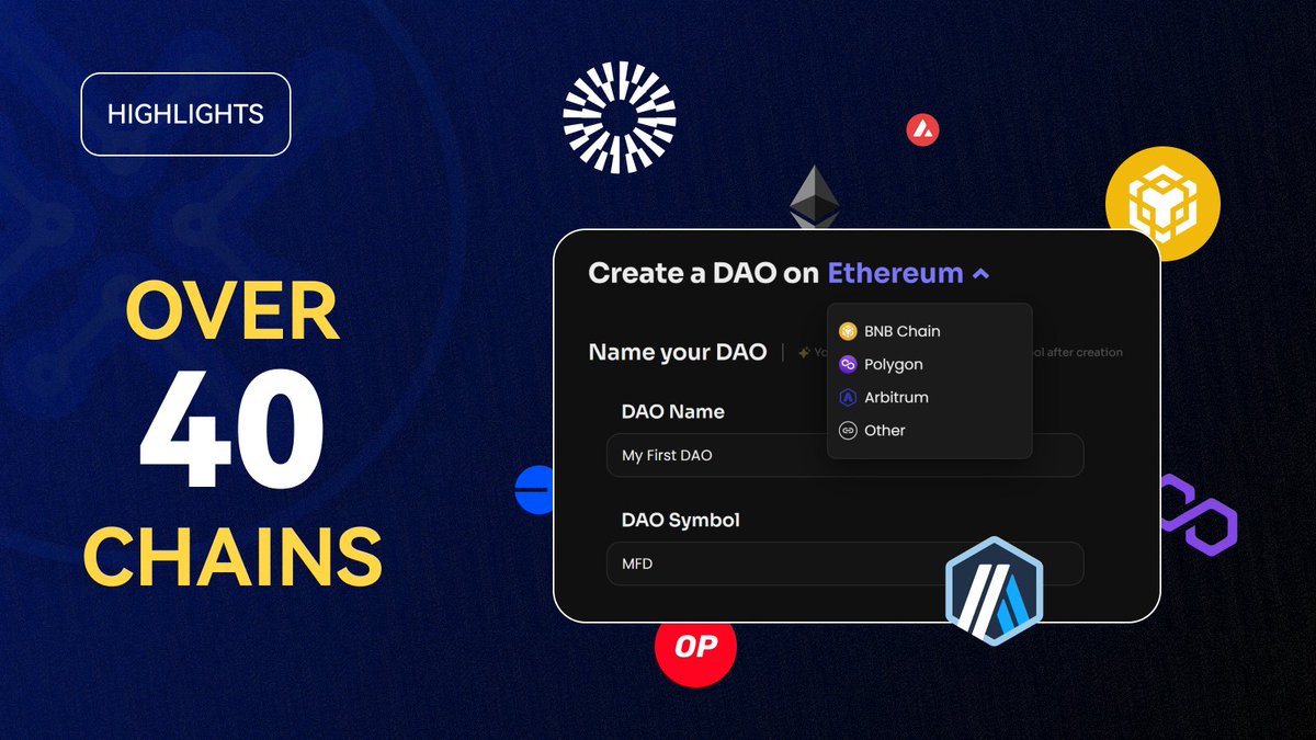 XDAO currently works with over 40 EVM-compatible blockchains, granting users access to the complete platform functionality: multisig, LP token issuance, crowdfunding, dividend distribution, and more. ❇️ What criteria matter most to you when selecting a blockchain? 🔗…
