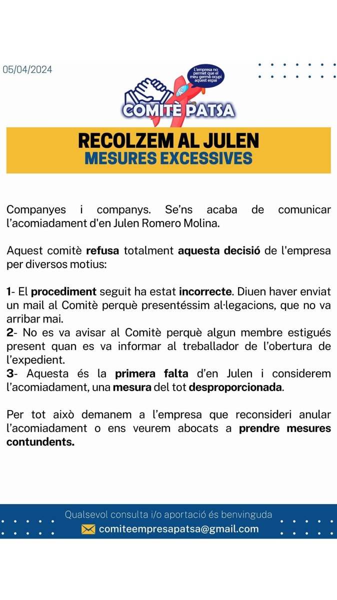 Comitè Empresa Tibidabo tweet media