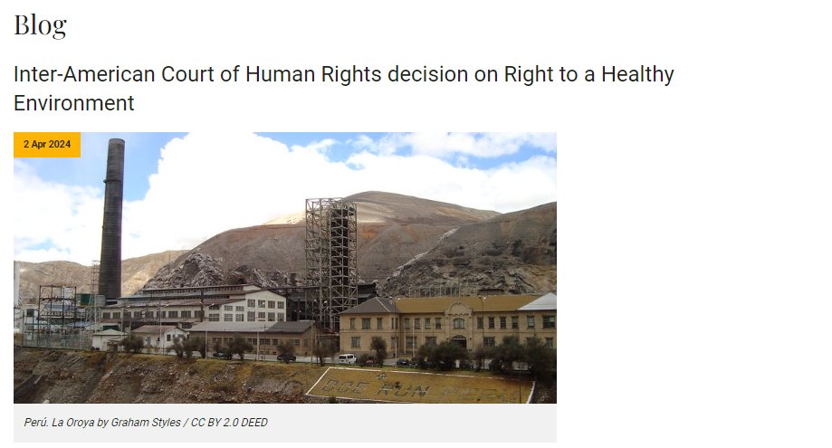 Postdoc researcher @FlorPazLandeira translated the summary and shared insights on the Inter-American Court of Human Rights decision on the Right to Healthy Environment. Check it out on the Youth Climate Justice blog ✍️🌏 ucc.ie/en/youthclimat…