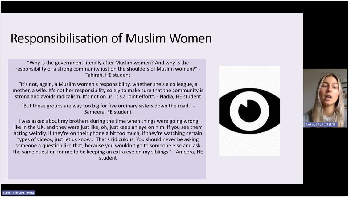 Lilly Barker draws on a framework of Critical Race Feminism to examine young Muslim women’s experiences of Prevent.

#BritSoc24