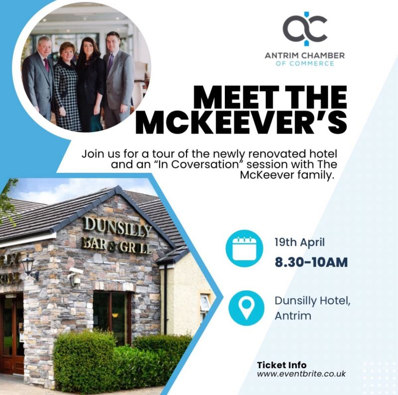 Shout out to all businesses in #Antrim Join #AntrimChamberofCommerce for some #networking 🗓️19th April 2024 🕰️8.30am-10.00am 📍Dunsilly Hotel 💻lnkd.in/emJqEeZw