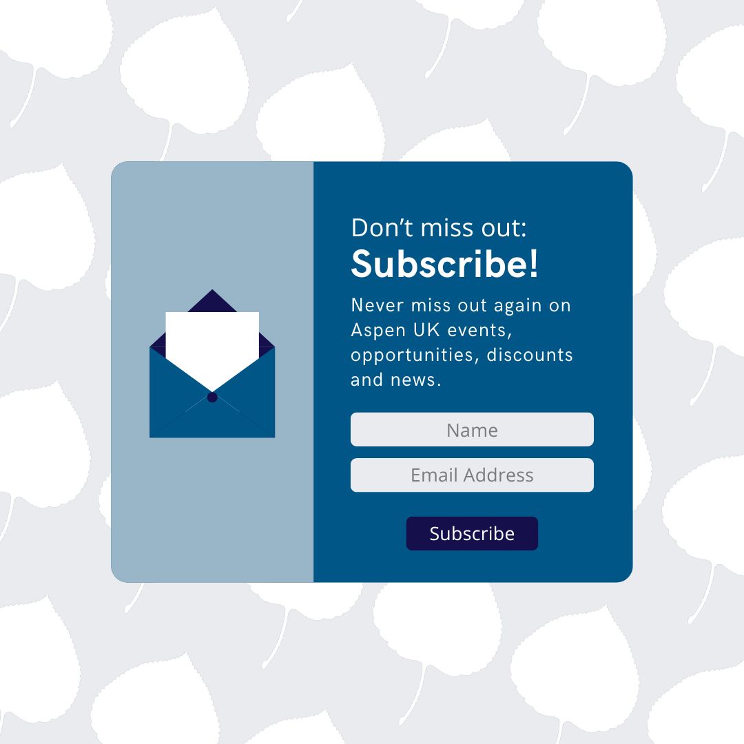 Want to be a part of the Aspen UK #network? 💌 Take the first step today by joining our #mailinglist and we’ll share the latest #opportunities and how you can get involved. Subscribe here: share-eu1.hsforms.com/1eZ1MejFhSAKkF… #AspenUK #Subscribe #Newsletter