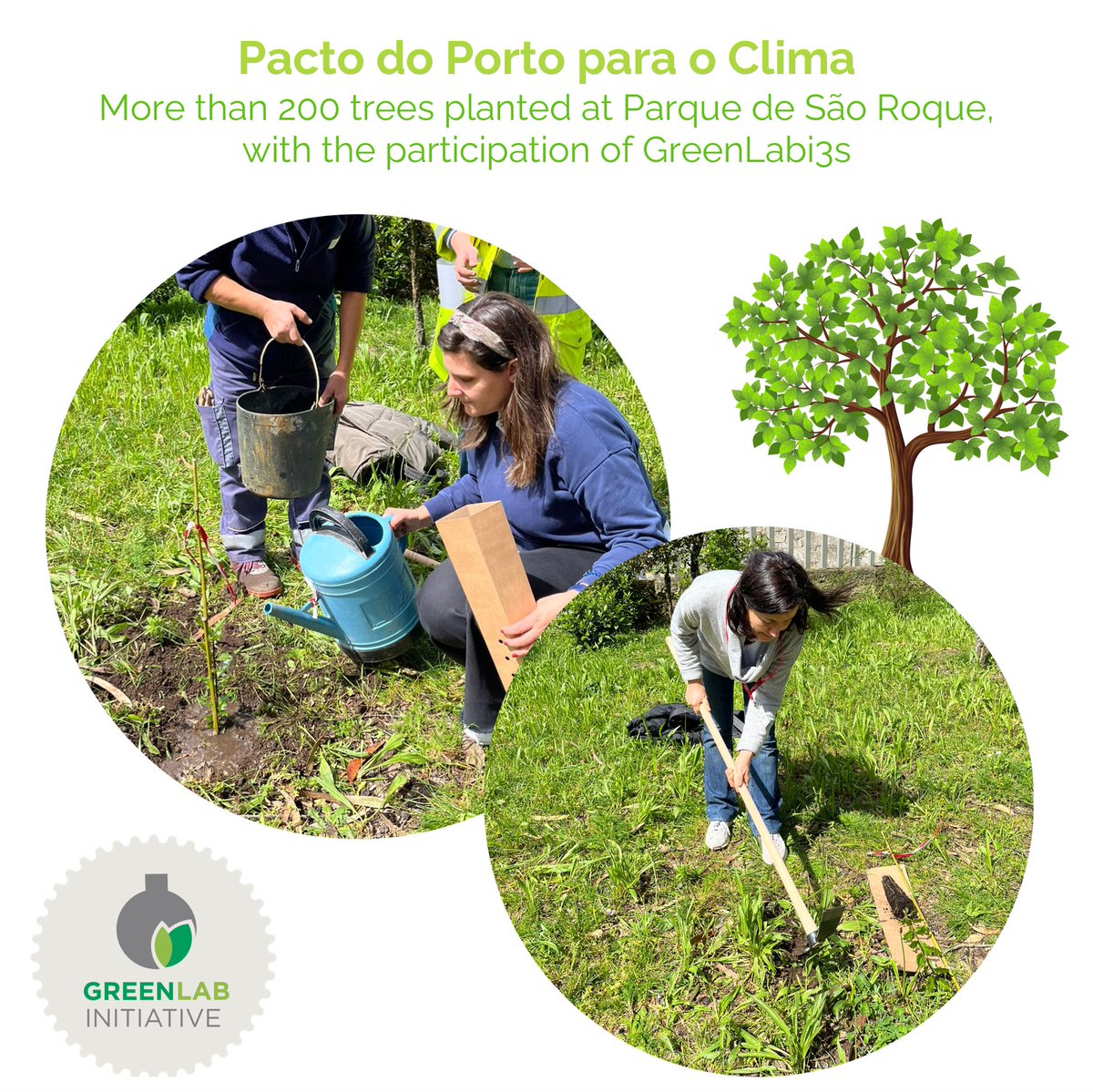 🌳🌿 On April 3rd, the partners of Pacto do Porto para o Clima came together for a tree-planting activity. @i3S_UPorto was represented by GreenLab volunteers💚🤝 Do you want to know more? 👀 porto.pt/pt/noticia/mai…