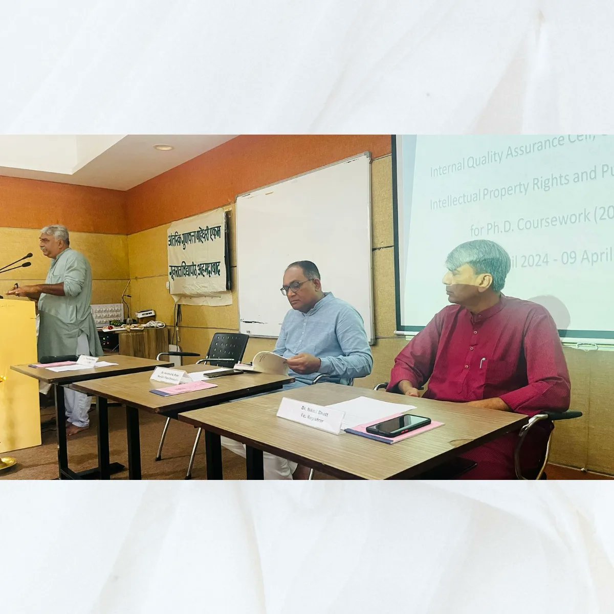 gvp1920's tweet photo. Internal Quality Assurance Cell of Gujarat Vidyapith is organising“Intellectual Property Rights and Publication Ethics" for PhD Coursework (2023-24) from 5th April to 9th April, 2024.

@GovernorofGuj
@harshad5350
@EduMinOfIndia

#gujaratvidyapit
#phd 
#phdcoursework https://t.co/sjwEZF7CRF