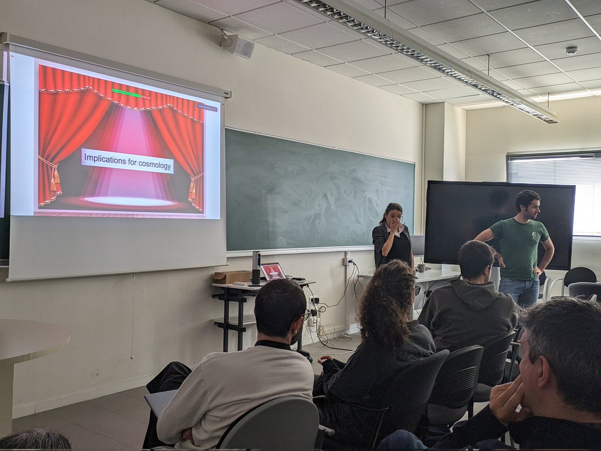 <a href="/ICC_UB/">ICCUB</a> <a href="/CIEMAT_OPI/">CIEMAT</a> <a href="/ice_csic/">Institute of Space Sciences (ICE-CSIC)</a> <a href="/IEEC_space/">Institut d'Estudis Espacials de Catalunya (IEEC)</a> <a href="/_IFAE/">IFAE</a> <a href="/ift_uam_csic/">Inst. Física Teórica</a> <a href="/iaa_csic/">IAA-CSIC</a> <a href="/IAC_Astrofisica/">IAC Astrofísica</a> <a href="/UniBarcelona/">Universitat de Barcelona</a> <a href="/FisicaUB/">Facultat de Física UB</a> <a href="/espaimediacat/">espai.mèdia</a> <a href="/cosmonautic0/">Héctor Gil Marín</a> <a href="/licia_verde/">Licia Verde</a> The <a href="/desisurvey/">DESI Survey</a> team at <a href="/ICC_UB/">ICCUB</a> presents the first year of results of the project to the institute's community 

<a href="/licia_verde/">Licia Verde</a> <a href="/cosmonautic0/">Héctor Gil Marín</a>