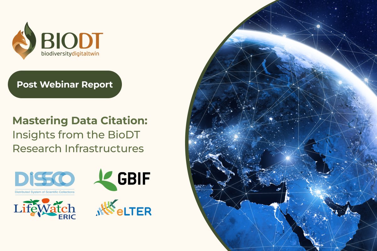 New #BioDT report on how to effectively mastering #DataCitation. The report draws from our #BioDT webinars held in November 2023 with the support of our research infrastructure partners @GBIF @LifeWatchERIC @DiSSCoEU @eLTER_Europe Read it now: zenodo.org/records/108896…