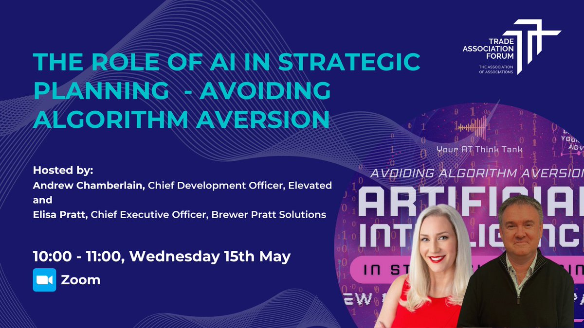 Join us for a webinar which will provide delegates with fresh insights into developing AI-human collaboration capability, enabling association executives to think critically and use judgement. 🔗 us02web.zoom.us/meeting/regist…