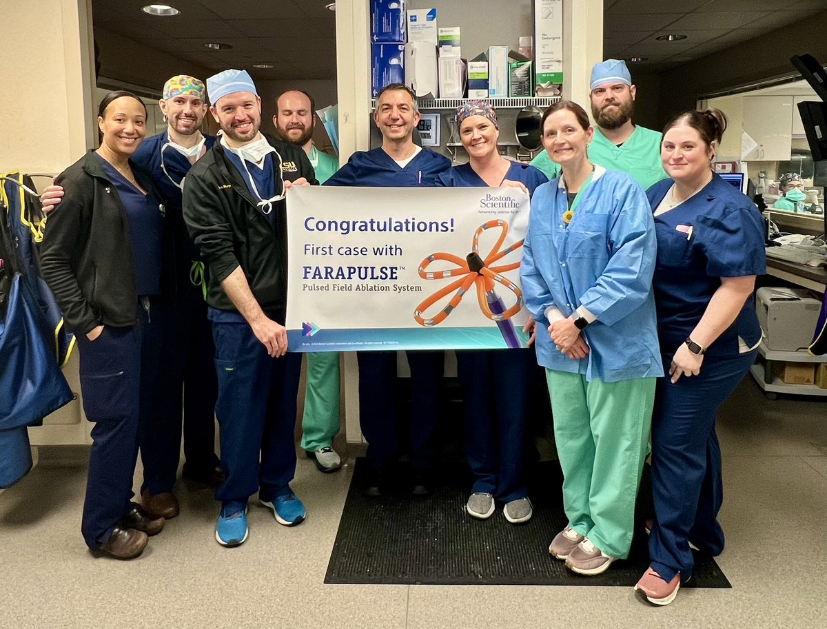 Happy to get our hands on PFA at Ochsner Health! It was a great day in the lab, and for the patients. Many thanks to @Bostonscientific for their assistance today.