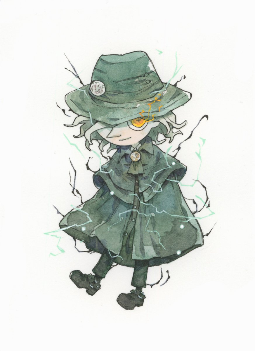 edmond dantes (fate) solo looking at viewer smile simple background white background 1boy hat  illustration images