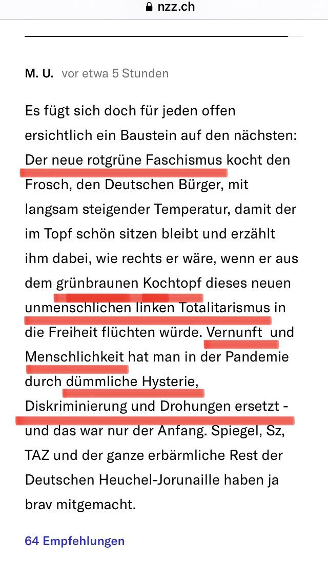 Genialer Kommentar eines @NZZ Lesers.