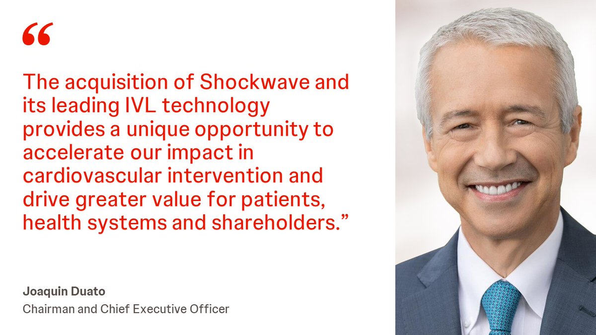 #JNJ is proud to announce an agreement to acquire @ShockwaveIVL, a pioneer in the development of transformational technologies for the treatment of cardiovascular disease. Click here for key information and cautionary statements: social.jnj.com/3xwStlz
