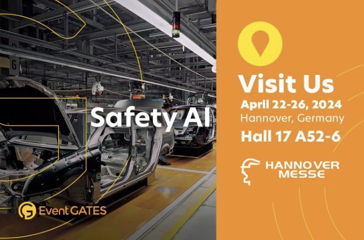 Visit Us 🙋‍♀️ #INDUSTRIALARTIFICIALVISION Harnessing power of AI to enhance safety and elevate manufacturing quality, driving excellence across dynamic industrial environments.#hm24 #safetyai #SafetyFirst #qualityai #eventgates