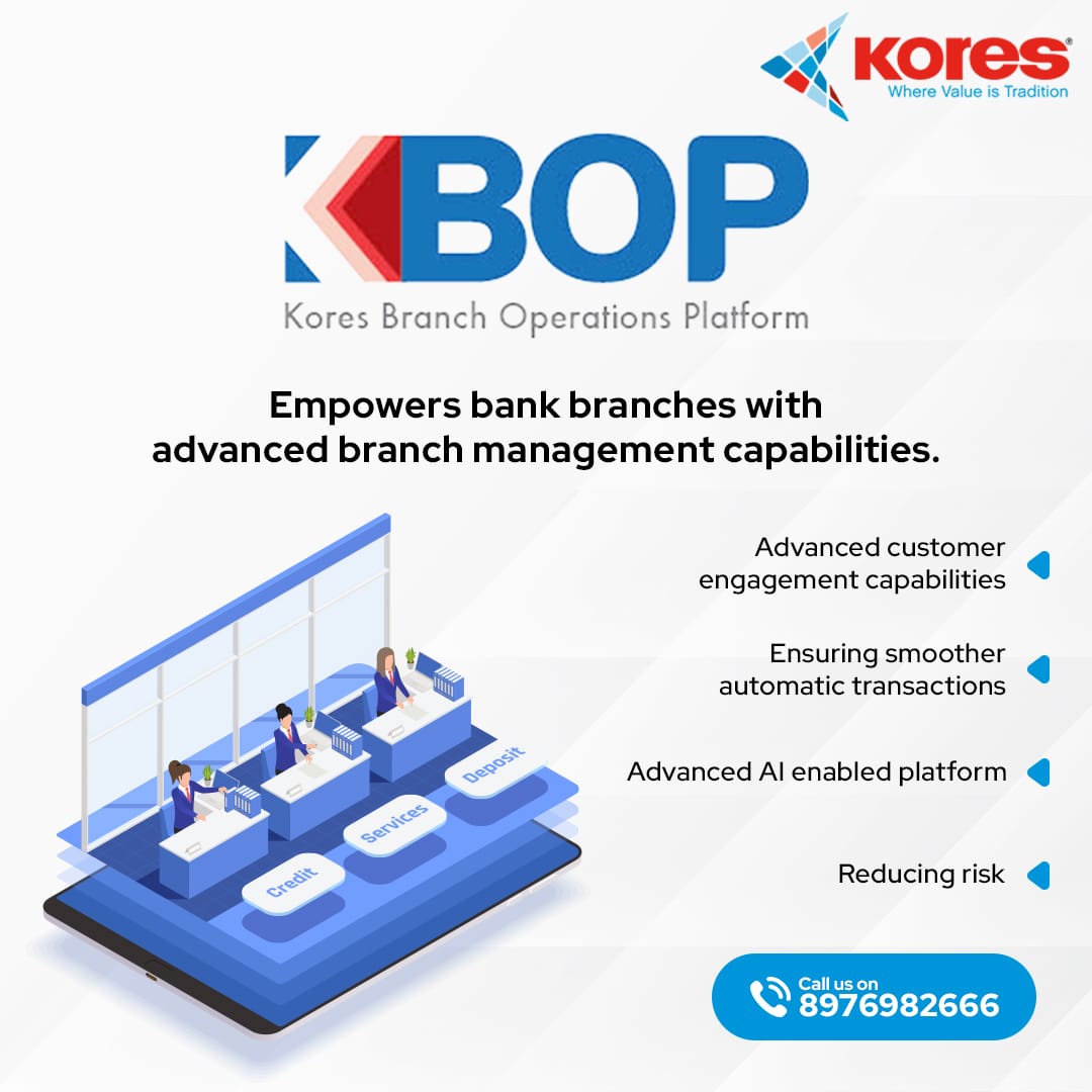 koresindia_ba's tweet image. Are you ready to revolutionize the way bank branches operate?

Introducing Kores Branch Operations Platform (KBOP) – the cutting-edge solution designed to empower bank branches with advanced management capabilities. 

#KBOP #BankingInnovation #BranchEmpowerment #BankingSolutions