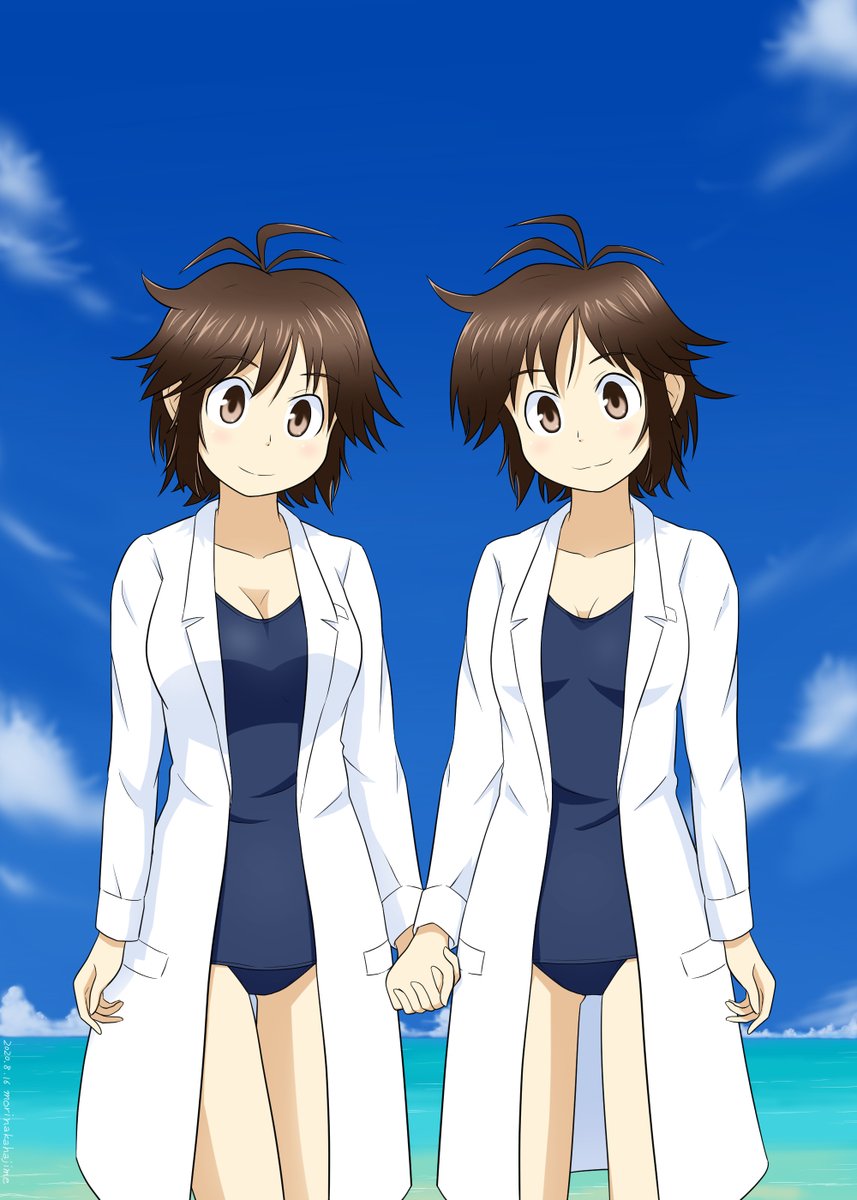 こういう感じ?
#対になってる絵をあげる
#笛留実粒子 