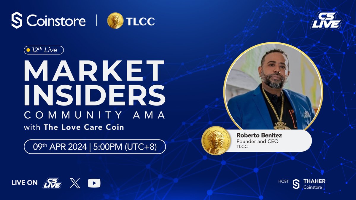 Get the insider scoop on crypto with Roberto Benitez, CEO of TLCC! and dive  deep into the world of Love Care Coin. 📆 April 9th | 5 PM UTC+8 🔗 Tune in