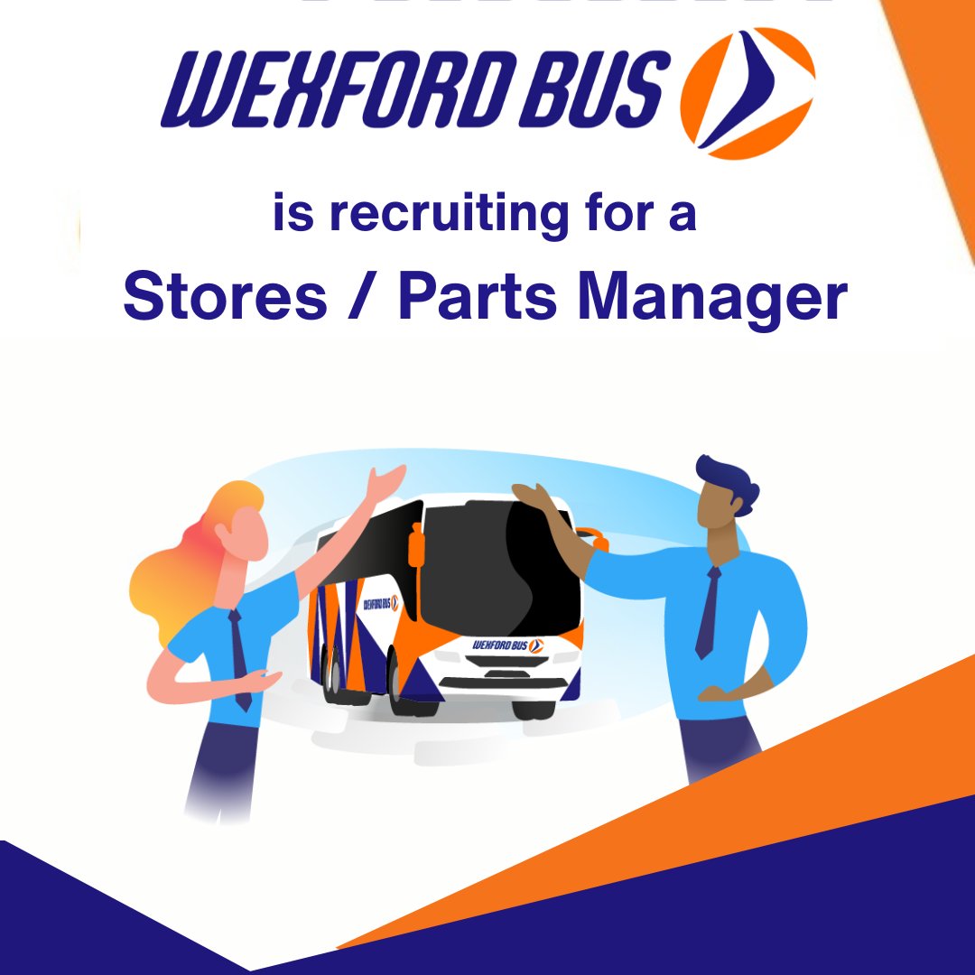 Considering a new role with a dynamic organisation?  Wexford Bus is recruiting for a Stores / Parts Manager to join the technical team.
For details see wexfordbus.com/2024/04/04/exp…
#jobfairy #jobopportunities