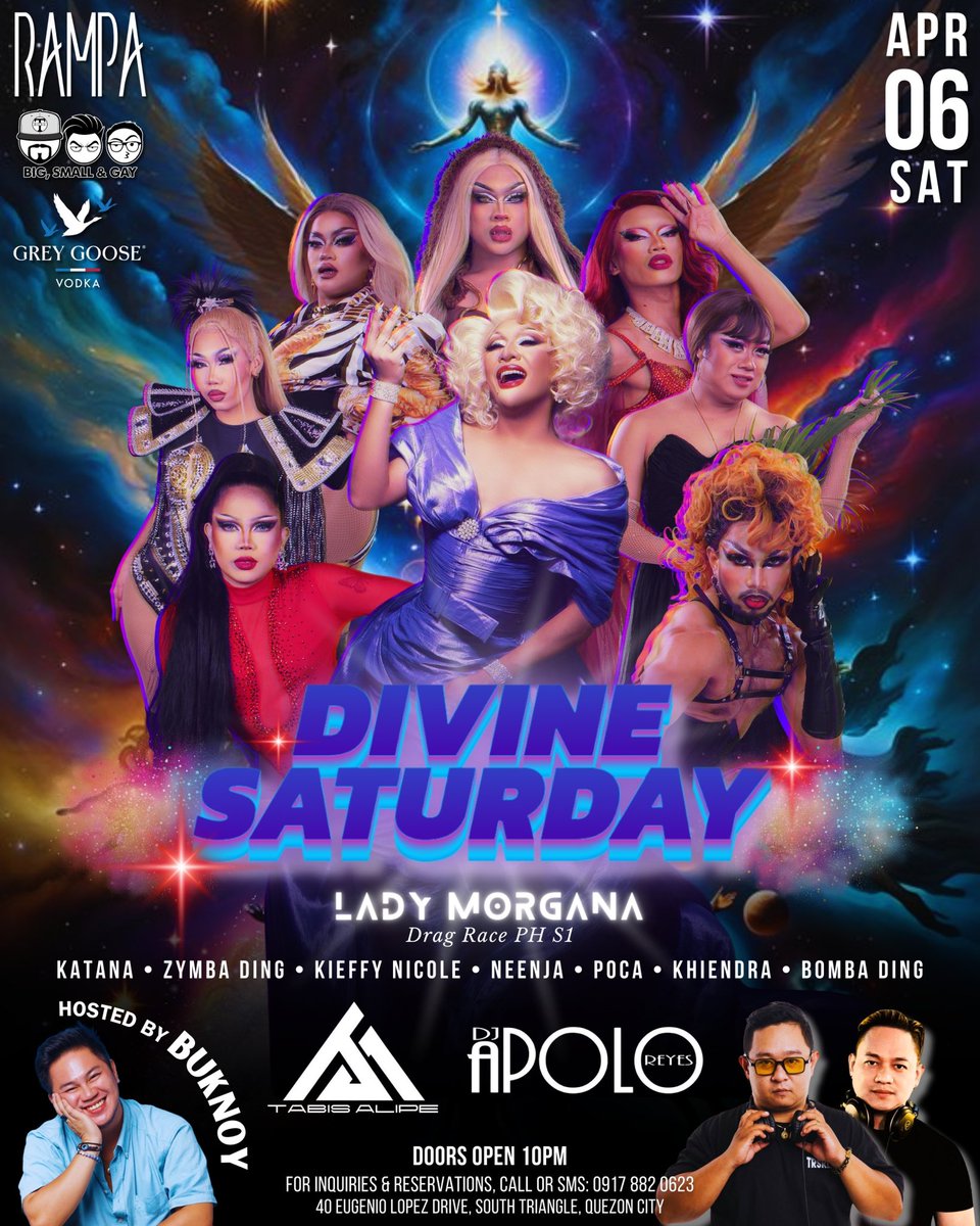 See you bukas po sa @RampaDragClub DIVINE SATURDAY!!