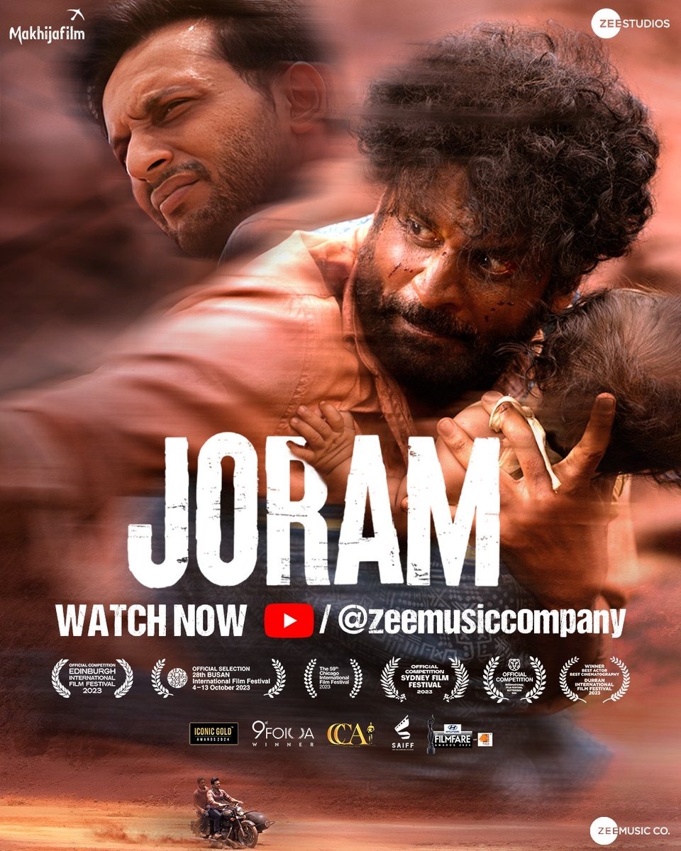 Here to add a thrilling touch to your day! #Joram is now available on @ZeeMusicCompany’s YouTube channel. So what are you waiting for? Watch now. 🔗 - bit.ly/JoramOnZeeMusi… @ZeeStudios_ @BajpayeeManoj @Mdzeeshanayyub @nakdindianfakir @Makhijafilm @nowitsabhi #SmitaTambe @