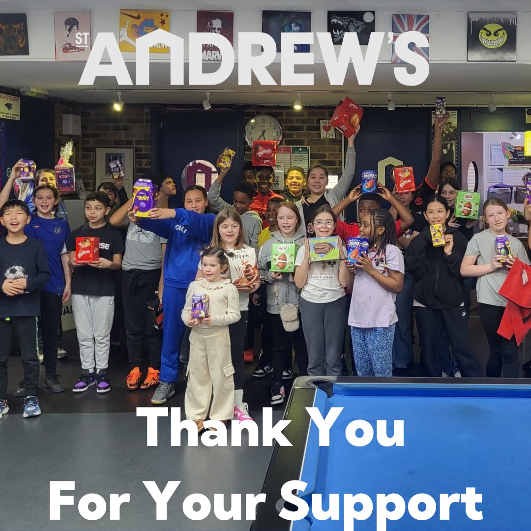 A massive thank you to @Boeing and @Bannatyne who generously donated Easter Eggs to the Club. Children at the Club loved their chocolate treats. Thank you so much for supporting the Club this Easter. #Andtogether #Andinclusion #Andcommunity #Andsupport #Andlearning