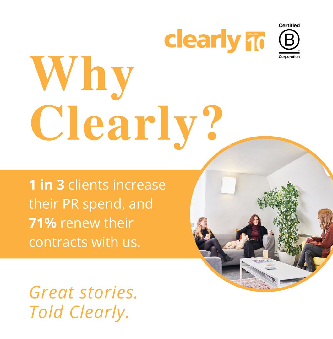 Any PR agency can bang their own drum - it's kinda expected given the sector we're in. But its data that matters. And, wow, do we have some great data that says so much about the work the Clearly team do for every client, consistently. clearlypr.co.uk