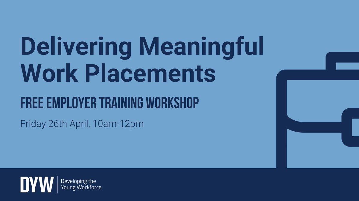 New date announced! Would you like to increase your confidence in delivering work placements to young people? Come to our free DYW employer training session on Friday 26th April. Book now: ow.ly/O5bF50R3v0G #DYWScot #ConnectingEmployers