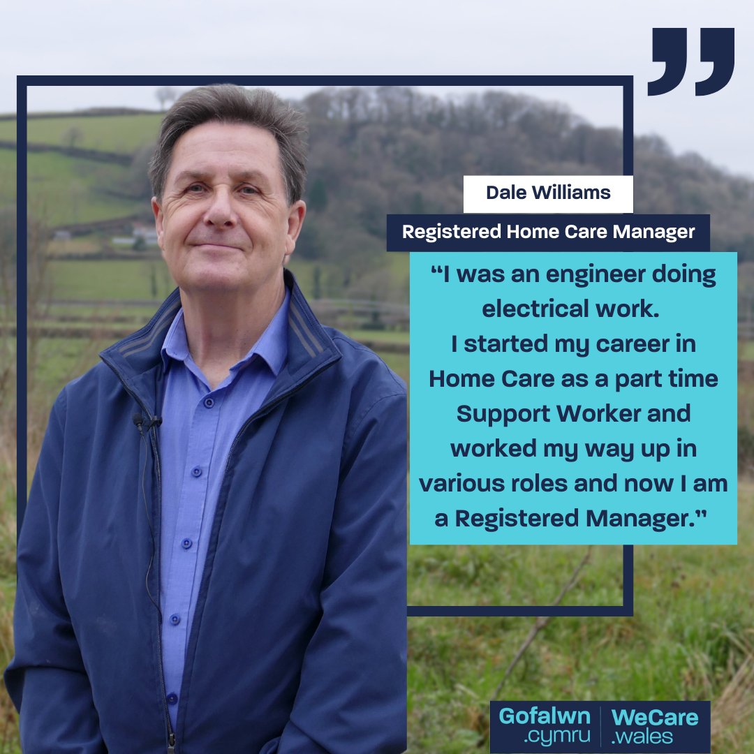 Fancy a change in career? 🤔 From engineering to social care, Dale Williams decided to take a different career route. This could be you! Take a look at the #WeCareWales website. 👉 wecare.wales