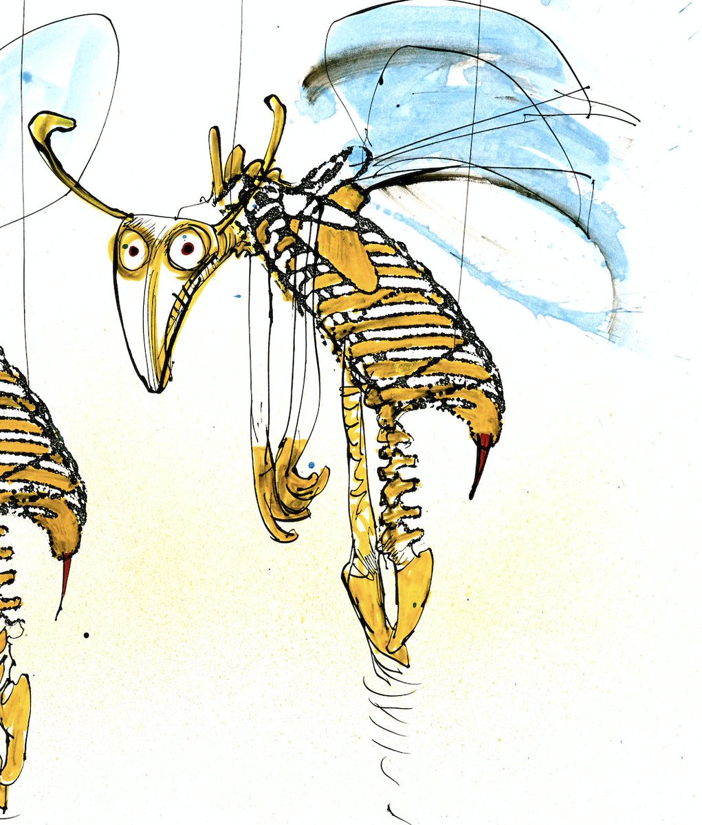 Don't worry, Bee happy! #BeeHappyWeek #RalphSteadman #Illustration