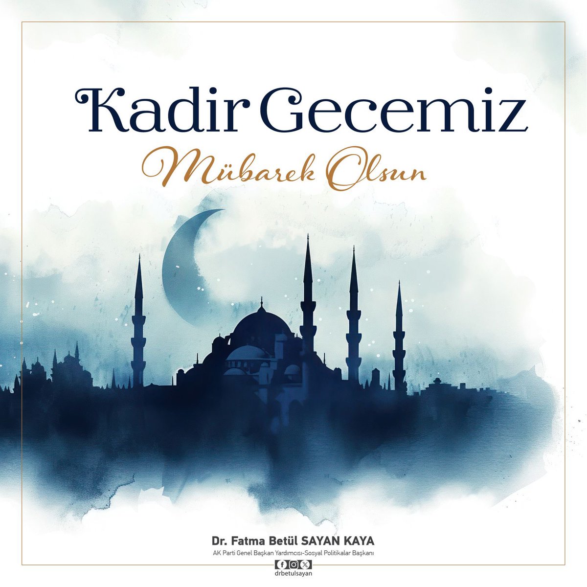 Bin aydan daha hayırlı olan #KadirGecesi'nin ülkemize, İslam alemine ve tüm insanlığa hayırlar getirmesini diliyorum. Geceniz mübarek olsun.