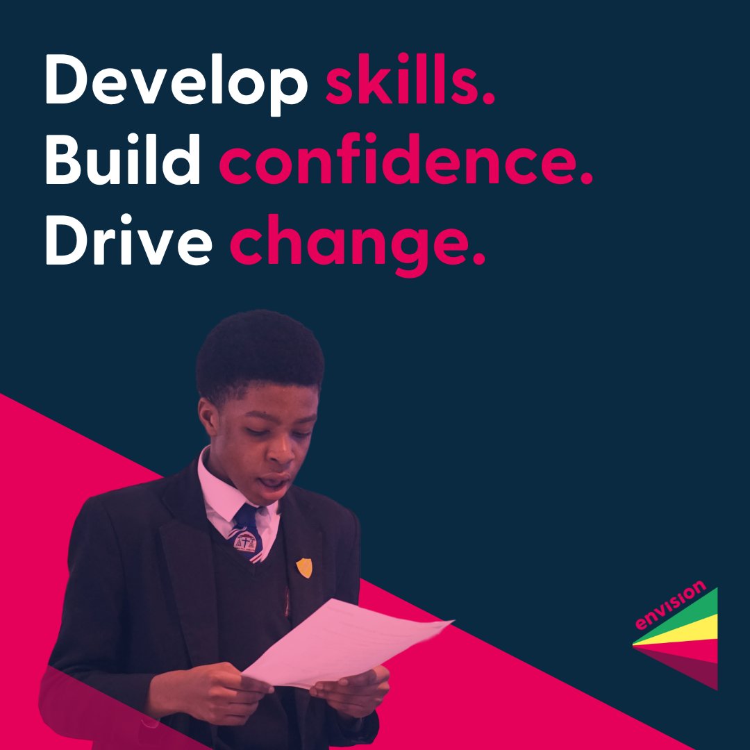 Curious about what we actually do on the Envision Programme? Here's the simple answer: Develop skills. Build confidence. Drive change. ✨