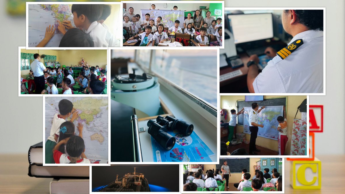 Learning from Experience | Adopt a Ship Program🗺️💙⚓ Glad 2be back at schools in 🇵🇭 connecting classes with 🚢 so kids get real-world insights + learn more about #maritime #shipping #lifeatsea & invaluable work of #seafarers + geography, science & marine enviro #MarlowNavigation