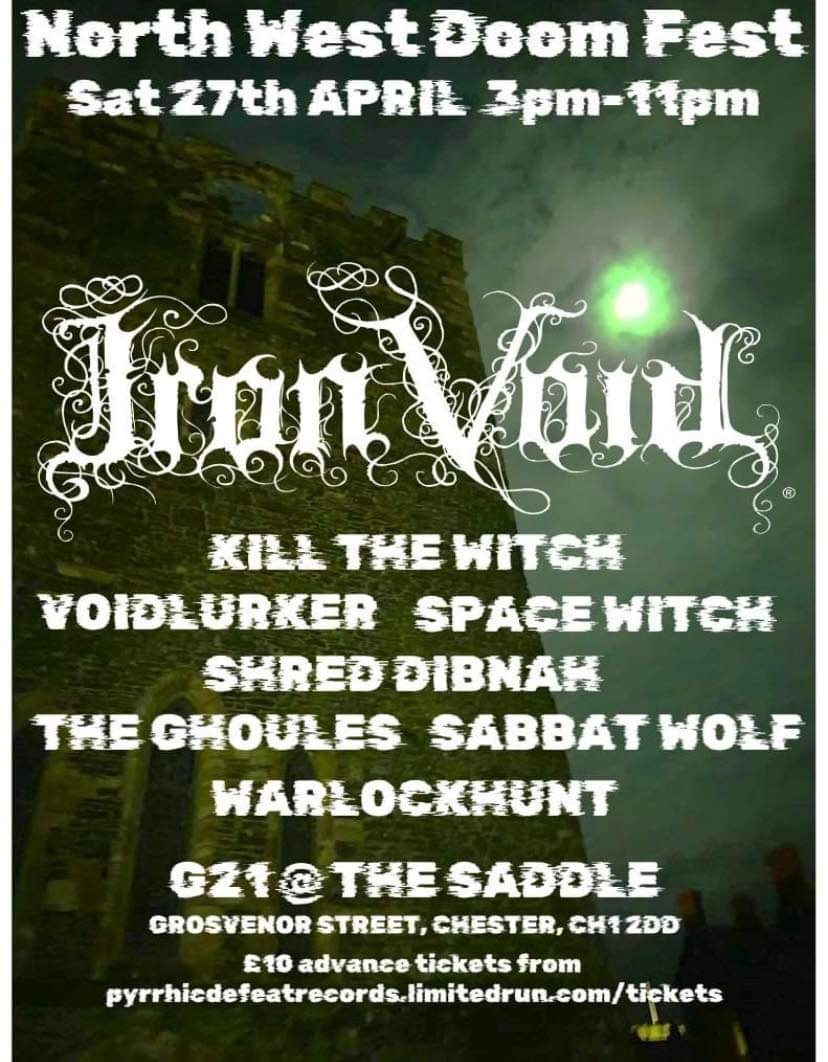 Next show: North West Doom Fest, Chester. Sat 27th April.