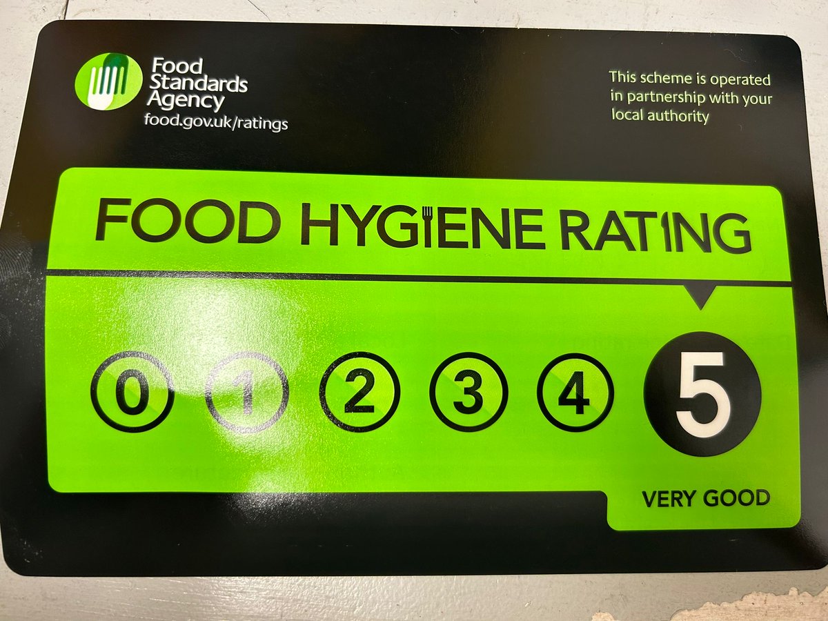 Awesome news from the kitchen… We have been certified with a 5/5 Food Hygiene rating! Brilliant work from the team on achieving this - all down to their hard work.  All our kitchen volunteers are working towards their level 2 in food hygiene as well. Keep up the great work team!