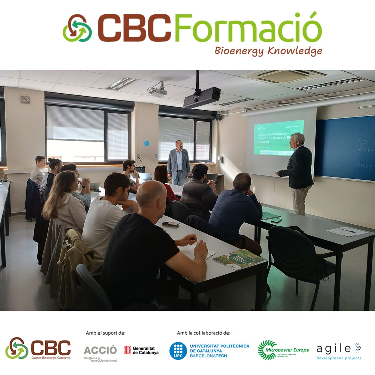 Bioenergia_Cat's tweet photo. 𝗠𝗔𝗦𝗧𝗘𝗥 𝗖𝗢𝗨𝗥𝗦𝗘 - Aquest matí hem iniciat el 𝘔𝘢𝘴𝘵𝘦𝘳 𝘊𝘰𝘶𝘳𝘴𝘦 𝘋𝘪𝘴𝘴𝘦𝘯𝘺, 𝘪𝘮𝑝𝘭𝘦𝘮𝘦𝘯𝘵𝘢𝘤𝘪𝘰́ 𝘪 𝘰𝑝𝘦𝘳𝘢𝘤𝘪𝘰́ 𝘥𝘦 𝑝𝘭𝘢𝘯𝘵𝘦𝘴 𝘥𝘦 𝘉𝘪𝘰𝘨à𝘴 𝘪 𝘉𝘪𝘰𝘮𝘦𝘵à a @upc. 
#biogàs #biometà #cbcformació #mastercourse https://t.co/8ahj3wjcts