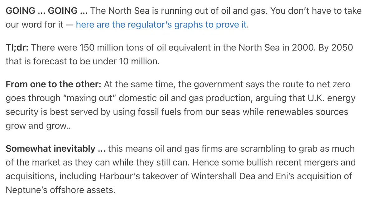 Ithaca's potential combination with Eni's UK assets shows how oil and gas players are having to consolidate as supplies dwindle in the North Sea amid windfall taxes and policy uncertainty. @POLITICOEurope