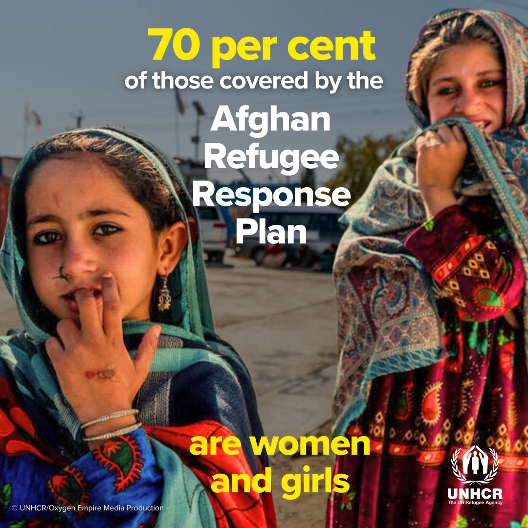 The economic, humanitarian + human rights conditions for Afghan women and girls continue to remain precarious. They need additional support + assistance. The Refugee Response Plan for the Afghan situation focuses on their access to education + livelihoods t.ly/A_5Je