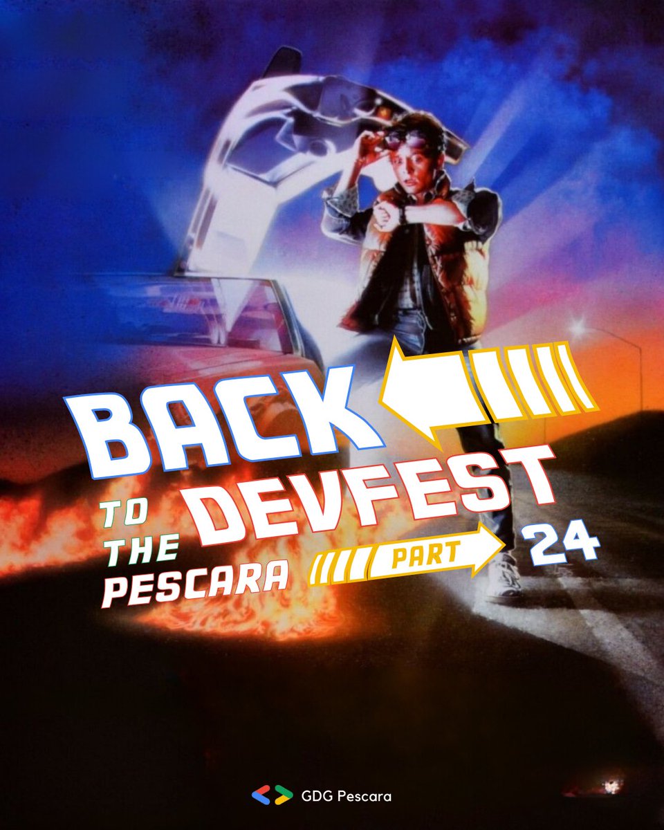 ⚡Great Scott!⚡ 🤖 We'll be channeling the power of 1.21 gigawatts of creativity to bring you talks, workshops, and experiences that will blow your circuits. 📌 Devfest Pescara 2024 is coming back! #DevfestPescara #backtothefuture #innovations #techconference