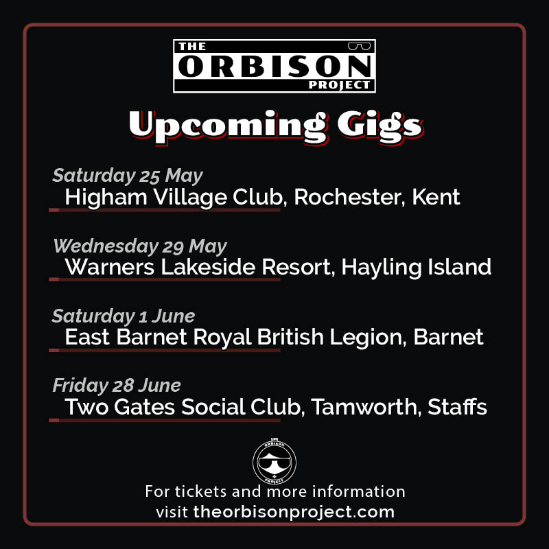OrbisonProject's tweet image. We're performing at some great venues over the next few months! Come along and see one of our shows and enjoy all of your favourite Roy Orbison hits, recreated by musicians who love the songs as much as you!

#tributeartist #tributeband #60smusic