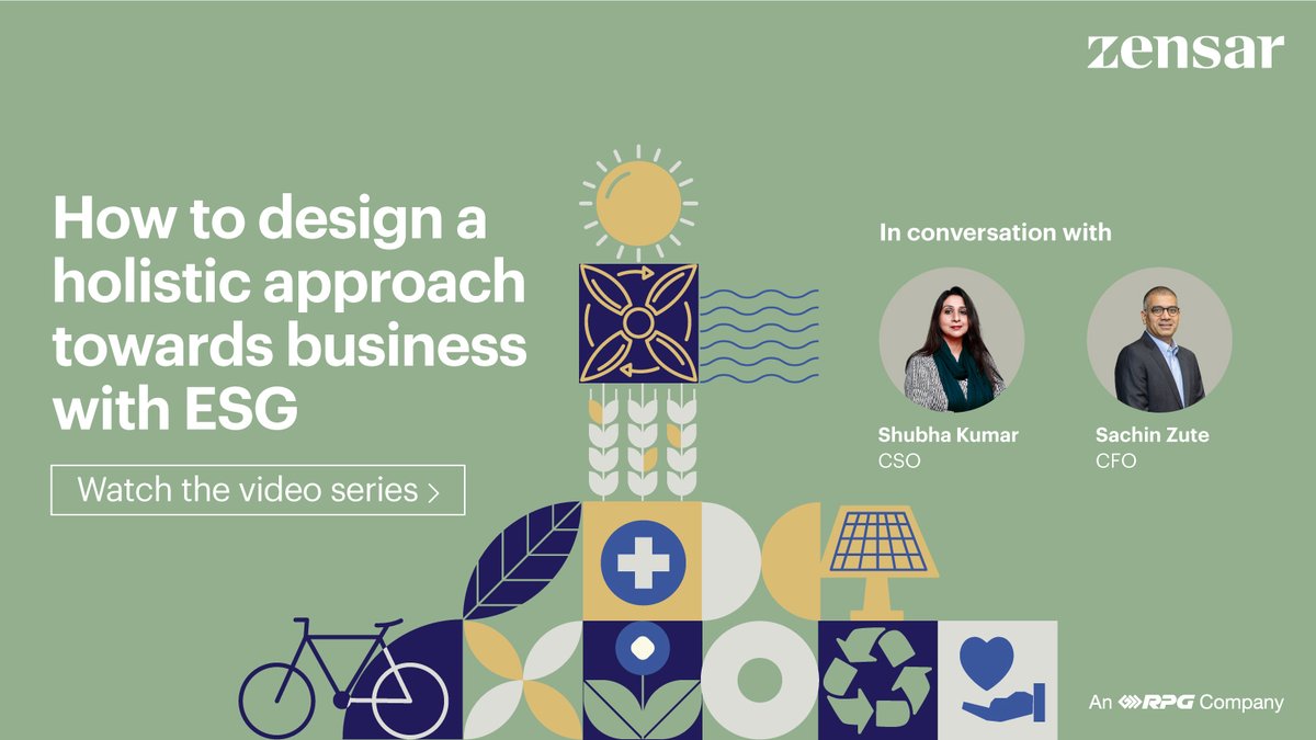Zensar's tweet photo. At Zensar, success is not just about creating value but also leaving a lasting impact.  Here is our latest video series on how we are co-creating a transformational ESG vision: https://t.co/uX4GB7PMZO

#Sustainability #ESG #NetZero #ESGVision #ESGGoals #Zensar https://t.co/70524Sge5V