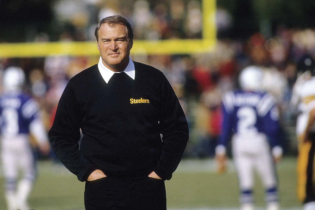 In 1975, after a showdown with the Houston Oilers, the staff at Three Rivers Stadium was cleaning out the opposing locker room and found a Playbook that was left behind. They gave the Playbook to Head Coach Chuck Noll and the next week he brought it with him to the Steelers