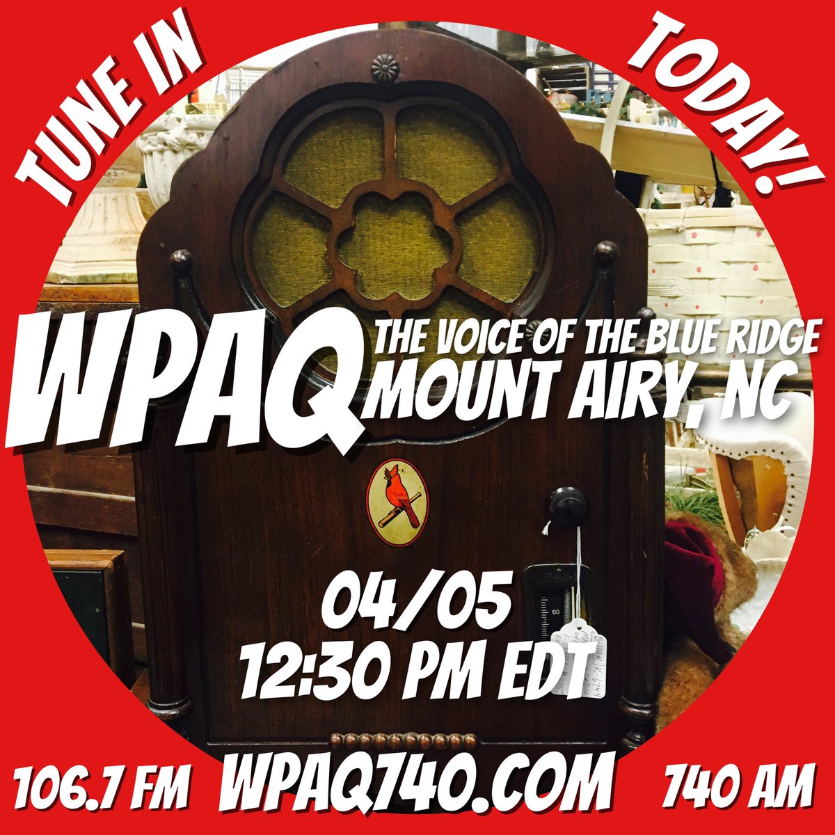 🚨🚨TUNE IN ALERT!!🚨🚨 . Join me & Tim Frye WPAQ today (4/5) at 12:30 pm EDT. . We’re spinning my brand new single, “Alone”, & talking up B^3’s 04/12 visit to The Millwald Theatre in @DownWytheIt @VisitVirginia . . 106.7 FM / 740 AM in @MountAiryNC & WPAQ740.com.